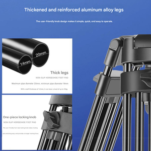<span class=keywords><strong>Trépied</strong></span> professionnel pour appareil photo reflex numérique et hybride, idéal pour la photographie en extérieur, avec capacité de charge de 10 kg - Product Image 4