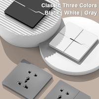 Markdown Vente Style Rétro UK Standard Prise Murale Chine Commutateurs Prises Smart Life App Écran Tactile Étanche Unipolaire 4 voies