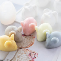 Diy Six Cavities 3d Animals Bunny Silikon Backform in Lebensmittelqualität für Schokoladekuchen Moussezubehör Kuchen Dekor