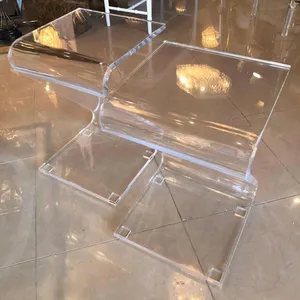 Chaise de Bar de luxe en acrylique, tabouret de Dressing Transparent en forme de S, mobilier de salon, de style moderne, pour loisirs,