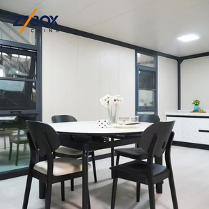 <span class=keywords><strong>Casa</strong></span> Contenedor Expandible <span class=keywords><strong>de</strong></span> Doble <span class=keywords><strong>Ala</strong></span> <span class=keywords><strong>de</strong></span> 40 pies, con Acabado <span class=keywords><strong>de</strong></span> Madera en Dos Tonos y Marco Blanco, Villa Modular Prefabricada para Resort en <span class=keywords><strong>el</strong></span> Desierto - Product Image 2