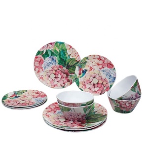 100% Melamine Bền Ăn Tối Không Thường Xuyên Thiết Lập Cho 4 Người Trong Thiết Kế <span class=keywords><strong>Retro</strong></span> - Product Image 1