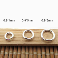 Composants de trouvailles de bijoux en gros anneaux ouverts en argent sterling 925 pour la fabrication de bijoux