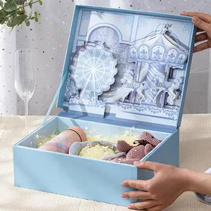 Caja de impresión reciclable Paquete de embalaje de papel de seda color personalizado cajas rígidas cosméticas de lujo