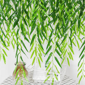 Hojas <span class=keywords><strong>de</strong></span> <span class=keywords><strong>Sauce</strong></span> <span class=keywords><strong>de</strong></span> Plástico para Decoración, Hojas Verdes <span class=keywords><strong>de</strong></span> Paisaje, <span class=keywords><strong>Ramas</strong></span> <span class=keywords><strong>de</strong></span> Planta <span class=keywords><strong>de</strong></span> <span class=keywords><strong>Sauce</strong></span> Llorón, 110 cm - Product Image 3