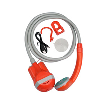 Douche de camping électrique portable rechargeable sans fil avec double pommeau, système de toilette, en PVC, étanche, pour l'hygiène et l'escalade