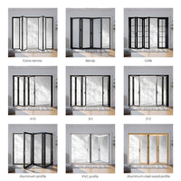 Ventana corredera abierta personalizada al por mayor, material de aleación de aluminio, puertas y ventanas abatibles