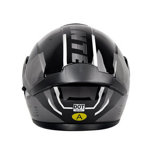 Nuovo Casco Moto Aperto Stile Gundam Nero con Certificazione <span class=keywords><strong>DOT</strong></span>, Guscio Leggero in ABS, Doppia Visiera, Utilizzo per Tutte le Stagioni - Product Image 3