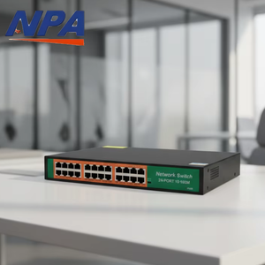 Conmutador de red de 24 puertos Precio al por mayor 24 puertos Rj45 <span class=keywords><strong>10</strong></span>/100Mbps 2 puertos Uplink <span class=keywords><strong>Megabit</strong></span> 24 puertos para sistema CCTV - Product Image 1