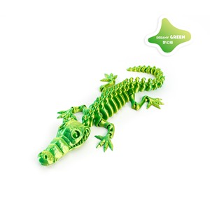 Modelo de Cráneo de Cocodrilo Articulado Impreso en 3D, Degradado Azul Púrpura, Material PLA, Decoración de Escritorio Duradera, Juguete Antiestrés Feeron - Product Image 6
