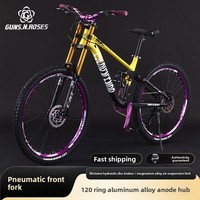 Vélo de montagne léger en alliage d'aluminium S60 26/27,5 à suspension souple, 10 vitesses, fourche à air, freins à disque avant