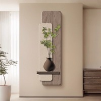 Nouvelle tendance nordique, peinture décorative en bambou avec surface en acrylique découpée au laser UV, avec lumières LED, décoration intérieure de la maison