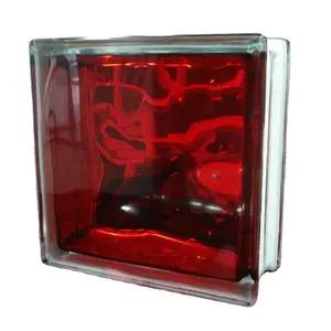 Intérieur Rouge Bloc De Verre Pour Mur Décoratif De Haute Qualité