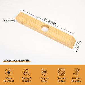 GL porta bottiglie di vino di bambù personalizzato all'ingrosso porta oggetti da cucina da tavolo da appoggio per bottiglia di vino singolo supporto per Rack - Product Image 5