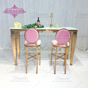 حديث فاخر مستطيل من الفولاذ المقاوم للصدأ مع سطح زجاجي لحفلات الولائم المنزلية أو الفنادق أو المطاعم - Product Image 3