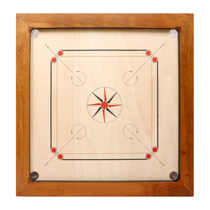 Planche de carrom en bois de qualité supérieure Logo personnalisé Nouveau modèle d'impression de conception pour les sports d'intérieur Pièces de haute qualité Vente incluse! - Product Image 1