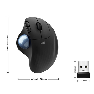 Souris ergonomique sans fil M575 avec trackball, double mode, rechargeable, optique, 6 boutons - Product Image 5