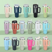 Gobelet de voyage en acier inoxydable à double paroi de haute qualité OEM 40 oz, gobelet isotherme en métal avec poignée