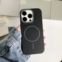 Coque de téléphone magnétique ultra-fine pour iPhone 17 Pro Max 16 15, couleur unie, finition mate, en PC doux pour la peau
