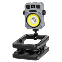 Wiederaufladbare COB-LED-Arbeitsleuchte 6000K Weiß 500lm 800lm Freihändige Clip-Rotationslampe für Autoreparatur und Werkstatt