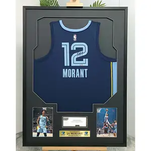 Higher Quality Sport Jersey Display Frame Case Wood Shadow Box Display Case With For Basketball Football Baseball Soccer Shirt