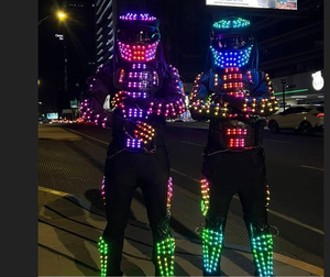 Costume de robot LED de haute qualité avec éclairage LED, tissu lumineux pour la danse et vision nocturne - Product Image 5