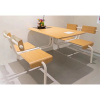Ensembles de table à manger et de chaises en bois moderne restaurant école cafétéria