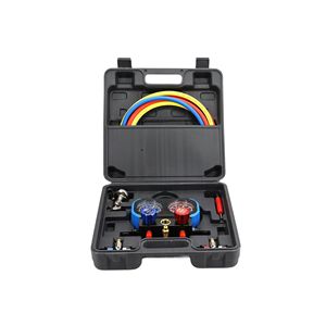 Kit de Carga de Refrigerante para Aire Acondicionado de Automóvil con Manómetro y Mangueras para Reparación y Mantenimiento - Product Image 1