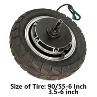 90/55-6 10 pouces 48V 60V 1000W 1500W sans balais frein à disque sans engrenage Kit de Conversion de moteur de moyeu de Scooter électrique