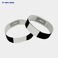 Bracelet RFID personnalisé en papier Dupont, jetable, étanche, pour identification hospitalière, anti-contrefaçon, pour l'enregistrement et les billets d'entrée