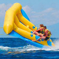 Bateau Mouche Poisson Flottant Bateau Remorquable 6 Personnes PVC Gonflable Poisson Volant Banane Bateau Poisson Volant Tube Remorquable pour Jeux d'Eau