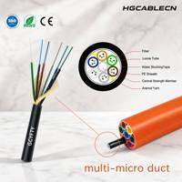 Kabel Serat Optik Mikro Tiup Udara GCYFTY 12 24 48 72 96 144 Core G652D G657A1 Selubung HDPE Ringan Kabel Mikro Saluran