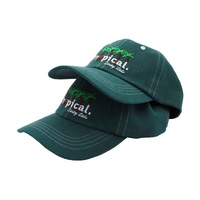 Vente en gros Chapeau sport papa personnalisé avec logo brodé non structuré en coton Casquette de baseball verte à 6 panneaux
