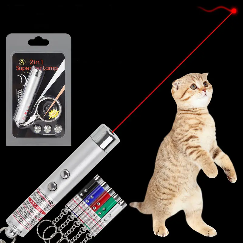 Lampu Laser mainan kucing, pena cahaya Laser, baterai LED, gambar plastik merah, lampu Laser kualitas tinggi berkelanjutan, untuk kucing Per potong