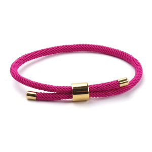 Pulsera Unisex de Acero Inoxidable Dorado, Ajustable, con Cordón Milaneso, Moderna, de la Suerte, para Aniversario - Product Image 3