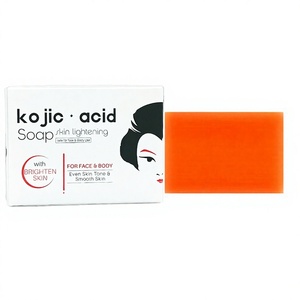 Savon à l'acide kojique pour éclaircir la peau, visage et corps, fabriqué par [Nom du fabricant], avec effet éclaircissant rapide (3 jours), savon au curcuma et savon à la carotte, 250g - Product Image 1