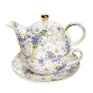 หม้อชาและถ้วยสำหรับหนึ่งคนชาสำหรับหนึ่งชุดกาแฟกาน้ำชาเซรามิก - Product Image 1