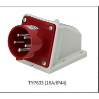 Prise d'alimentation WEIPU TYP635 à montage en surface, 16A 400V 5 broches (3P+N+E) IP44 IEC60309, connecteur industriel étanche triphasé