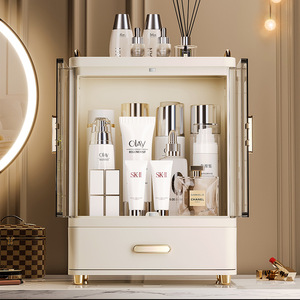 Cosmetic Storage Box With <b>Drawers</b> Acrylic Dustproof Desktop Organizer For Skin Care <b>Makeup</b> Lipstick Large Capacity - Product Image 2