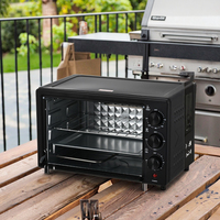 Four à convection automatique multifonctionnel électrique mécanique avec écran en verre 22L, grill, micro-ondes, friteuse à air pour un usage domestique