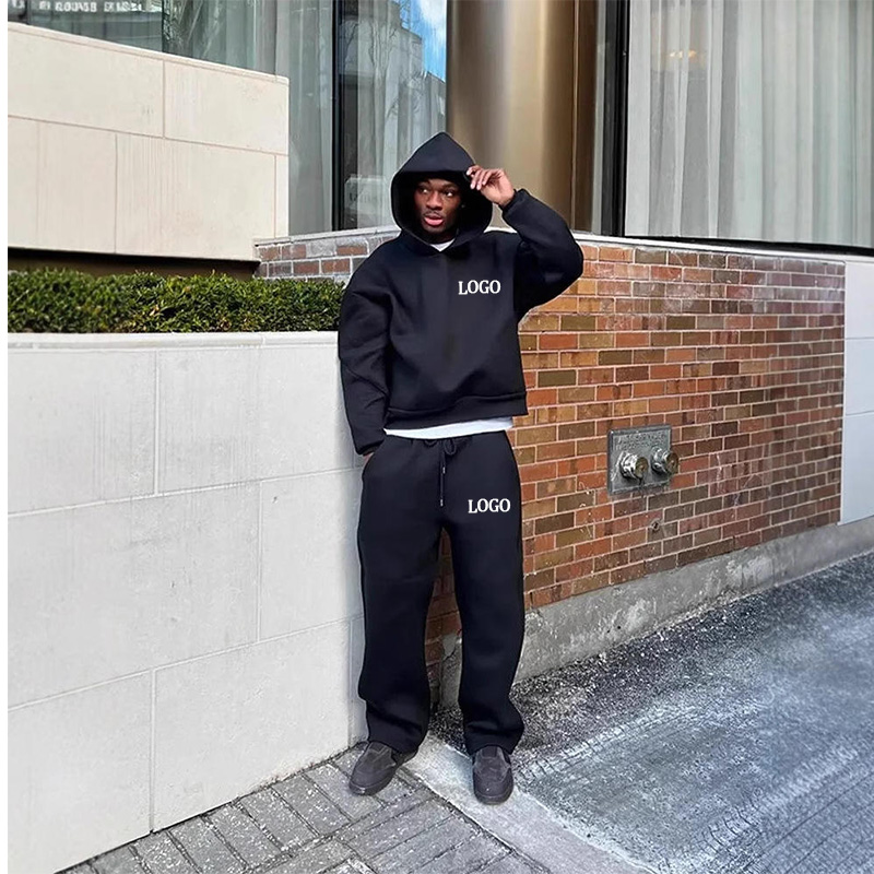 Top Selling Hooded Casual Comfortable Solid Color Sports Set