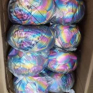 Holographic Glowing Reflective <strong>Football</strong> Size 4/5 Soccer Ball <strong>Light</strong> <strong>up</strong> Camera Flash Holographic Soccer Ball - Product Image 6