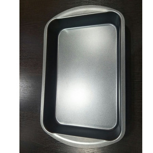 แม่พิมพ์เค้กเหล็กคาร์บอนทรงสี่เหลี่ยมผืนผ้า ถาดอบขนมปังแบบไม่ติด สำหรับทำขนมปัง ขนาด 43x26.5x19.5 ซม. - Product Image 2