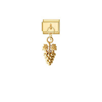 Pendentif en or véritable plaqué or, best-seller. Accessoires de pendentif modulaires DIY en acier inoxydable de la série Fruit, style italien.