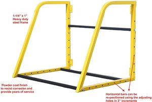 Treo Tường Treo 2 Lốp Hiển Thị Giá Heavy Duty Thép Nhà Để Xe Lốp Hiển Thị Kệ Treo Lưu Trữ Chủ Sở Hữu - Product Image 3