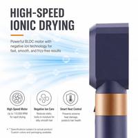 Sèche-cheveux SUPERA Factory 1350W 6 en 1 multifonction, ionique, avec fonctions de bouclage automatique, séchage, lissage et bouclage, pour usage hôtelier