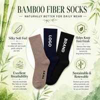 Fabricants de chaussettes diabétiques mi-mollet personnalisées, chaussettes de couleur unie à coupe ample, chaussettes diabétiques en fibre de bambou pour hommes