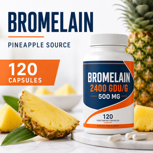 Suplemento de Alta Calidad de Selenio, Nattokinasa, Curcumina, Quercetina y Bromelina Orgánicos a Granel, 50000u/g, 60 Cápsulas para Adultos - Product Image 5