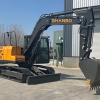 Mini-excavatrice chinoise de qualité supérieure, excavatrice sur chenilles hydraulique de 9 tonnes, moteur haute performance de 53 kW, pour travaux de construction générale