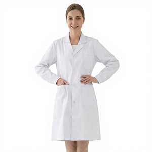 <span class=keywords><strong>Bata</strong></span> de Laboratorio Blanca Unisex de Manga Larga 2026 al por Mayor, Elástica en 4 Direcciones, Transpirable, Antimicrobiana, Protección Nivel D, Uniforme Médico - Product Image 1